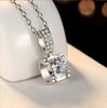 Collar con colgante de moissanita de 1 quilate con cabeza de buey y diamantes incrustados en plata esterlina S925, diseño elegante y de lujo, transmisión en vivo, lote de fábrica.