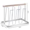 Soporte para tazas de hierro estilo japonés para el hogar, portavasos de madera con mango portátil, estante para sala de estar, bandeja, estante de almacenamiento para juego de cocina