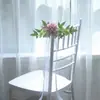 310 Decorações de Casamento Anjo Eterno, Estilo Floresta Nórdica, Flores para Encosto de Cadeira de Folha de Eucalipto, Flores para Casamento e Banquete, Flores da Amazônia