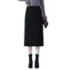 Falda Delgada de Cintura Alta de Longitud Media para Mujer Otoño/Invierno Versátil Bodycon Estilo Lápiz Temperamento Elegante Estilo Casual