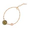 Pulsera Ping An Buckle ins Nueva Pulsera de Cobre Jaspe Hotan Chino Estilo Nacional Vintage para Ganar Dinero Este Año de la Vida Pulsera