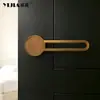 Juego de cerradura de puerta ecológico minimalista italiano para el hogar, manija de puerta universal de línea recta de lujo ligero para dormitorio, baño, cocina