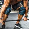 Suministrado directamente por el fabricante, rodilleras deportivas y de fitness para hombre, vendajes elásticos para sentadillas, vendas para las piernas de powerlifting para proteger las rodillas