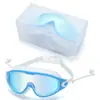 Gafas de Natación Profesionales Transfronterizas Personalizadas para Adultos, Alta Definición, Antivaho, Impermeables, Anti-UV, Galvanizadas, Marco Grande, Gafas de Natación No Irritantes al por Mayor