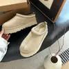 2026 Nuevas Zapatillas de Algodón Gruesas Cálidas Integradas con Piel Genuina y Piel Sintética Estilo Étnico para Mujer, Calientes, de la Aldea Sangpo