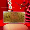 Ouro Puro 999 "Fique Rico Instantaneamente" Nota de Ouro Comemorativa, Envelope Vermelho de Feliz Aniversário, Prêmios para Eventos de Empresa, Lembrancinhas de Casamento