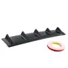 Parachoques trasero de 58.5cm deflector de chasis de aleta de tiburón de 5 alas universal para coche ABS negro brillante alerón trasero para coche