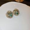 Pendientes de borla con forma de mariposa rosa y circonita plateada, elegantes y lujosos, para mujer.