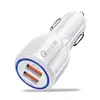 Cargador de coche dual USB luminoso QC3.0 cargador de coche de bolos 5V3.1A cargador rápido de coche para teléfono móvil