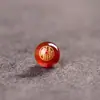 Ágata Vermelha e Preta Natural Gravada Hot Stamping Contas Soltas Jucai Zhou Pulseira de Contas Redondas Acessórios DIY Contas Redondas Calcedônia Atacado