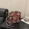 Nova Bolsa de Ombro Feminina com Design de Franjas Estilo Étnico, Moderna e Versátil, Bolsa Pequena Estilo Coreano para Viagem Fotografia de Rua, Bolsa Transversal