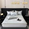 Set de Tres Piezas de Colchoneta de Seda de Hielo con Estampado Digital Clase A Verano Engrosado Antibacterial Lavable Lujo Ligero Sombrero de Cama Colchoneta para Aire Acondicionado