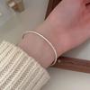 Pulsera de plata de ley s925 con textura plisada de lava de Heng, pulsera femenina de nicho para trabajo pesado en frío, pulsera que combina con todo.