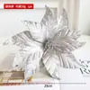 Decoraciones Navideñas Flores de Terciopelo Grandes con Lentejuelas Flor de Navidad Guirnalda de Flores Recortadas en Tela de Cebolla Decoración para Árbol de Navidad