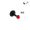 Aretes de Acrílico para Labio Transfronterizos con Diamantes de Colores, Aretes de Varilla Suave con Diamantes, Aretes de Barra Negra en Forma de T con Rosca Interna y Base Plana