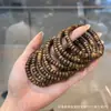 Pulseira de Placa de Agarwood Amarelo com um Cheiro Fresco de Mel, Acessório DIY para Artesanato, Pulseira com Contas Espaçadoras, Pingente de Corda Trançada