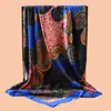 2025 Nuevo Pañuelo Cuadrado de Satén con Estampado de Cachemir Leopardo de 90 Colores con Protección Solar Bufanda de Seda Baotou Bufanda Decorativa Al Por Mayor