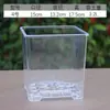 Maceta de cultivo cuadrada transparente de acrílico, hidropónica, transpirable, tipo vidrio falso, engrosada, alta transparencia, alto aspecto, para orquídeas