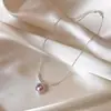 Colar Francês Exquisito com Flocos de Prata e Pérolas Artificiais 2026 Novo Estilo Elegante Luxo Leve Temperamento Estilo Cool Corrente para Clavícula