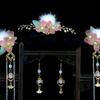 Dos Yue nuevos accesorios para el cabello traje grande flor visón pelo pequeño fresco horquilla ropa china corona prohibida aretes [principios de primavera]]