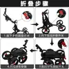 Carro para Bolsa de Golf, Marco de Aluminio Portátil Plegable Remolque para Bolsa de Golf, Carrito de Golf de Cuatro Ruedas con Ruedas Grandes, Carrito de Mano para Campo de Golf