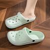 Sandalias de Agujeros de Verano para Hombre, Zapatos de Playa Antideslizantes, Pantuflas Ligeras de Dos Tonos de Doble Uso, Sandalias de Punta Abierta Transpirables para Mujer