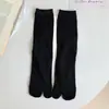 Calcetines Finos de Dos Dedos para Mujer, Calcetines de Dos Dedos, Malla Calada Japonesa para Otoño e Invierno, Calcetines de Algodón con Dedos Separados, Calcetines de Dos Dedos de Color Puro para Mujer, hasta la pantorrilla