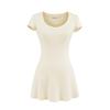 Vestido Corto de Manga Corta Ajustado al Cuerpo que Resalta las Caderas para Mujer en Verano, Cintura Entallada, Falda Corta Dulce y Picante, Estilo Hermana Real, Pura Pasión