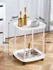 Mesa de Centro Pequeña, Mesa Auxiliar Móvil, Mesita de Noche para Dormitorio, Mini Mesa con Ruedas, Estante de Almacenamiento Simple
