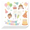 Cuatro Tipos de Pegatinas de Dibujos Animados: Etiquetas de Nombre en Blanco para Cumpleaños, Ilustraciones de Donas y Pasteles para Cartera, Pegatinas para Decoración de Diarios, Pegatinas de Pasteles