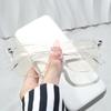 2537 Nuevas Gafas Anti Luz Azul Celebridad de Internet Modernas Montura Grande Gafas para Miopía Montura para Hombres y Mujeres Modernas Color Té Frío Gafas Lisas