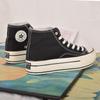 Zapatos de lona con plataforma alta para mujer, zapatos de otoño de caña alta, zapatos de plataforma elevados, versátiles, estilo coreano, zapatos negros, Novedad 2022