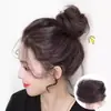 Anillo para moño bajo con peluca para mujer, Cabello realista, Herramienta fácil para peinar el cabello, Accesorio natural y voluminoso para moño