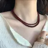 Collar de Perlas de Doble Capa para Mujer, Versátil y de Alta Gama, Cadena para Clavícula de Acero de Titanio que No se Desvanece, Estilo de Lujo Ligero, Cadena para el Cuello Envolvente