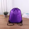 En stock bolsa de cordón de poliéster almacenamiento de ropa de viaje al aire libre mochila de nailon para maratón bolsa de cordón logo impreso
