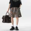 2025 Nuevos Pantalones Cortos de Color Bordados de Industria Pesada para Hombre Marca de Moda talla extra Holgados de Cinco Puntos Pantalones Casuales Pantalones de Hombre