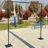 Nuevo Soporte de Fondo de Arco de Boda Arco Cuadrado Poste Telescópico Arco de Hierro Forjado Decoración de Boda al Aire Libre Soporte para Flores