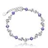 Pulsera Zhen Rong bañada en plata y cobre, joyería de plata de Corea, apartamento de amor, frijol rojo, amatista, bañada en platino, comercio exterior