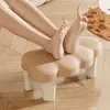 Banquinho Nuvem Espesso Mesa de Centro para Sala de Estar Banco Pequeno Infantil Banheiro Doméstico Banheiro Vaso Sanitário Banho Banquinho Antiderrapante Banquinho para Vaso Sanitário