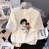 [100% Algodón Puro] Camiseta de Manga Corta para Niño Verano 2024 Nuevo Estilo Top Holgado de Media Manga Estilo Moderno para Niños Medianos y Mayores