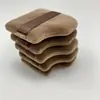 Esponja de Pó Compacto com Formato de Biscoito de Chocolate Não Absorve Pó Facilmente, Esponja de Algodão Flocado Dupla Face para Fixação de Pó Solto e Maquiagem para Fixação Duradoura da Maquiagem