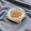 Amarillo Dorado Conservador del Color Brillo Dorado Perlas Doradas Perlas Doradas Conservadoras del Color Accesorios para Joyería DIY Plata de Xizang Perlas Sueltas Perlas Espaciadoras Accesorios de Perlas Redondas
