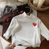 Camiseta Segunda Pele Infantil 2025 com Açúcar Adicionado, Nova Camiseta Segunda Pele Elástica de Coração para Inverno para Meninos e Meninas, Body Infantil de Manga Longa com Gola Alta