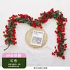 Simulación Transfronteriza Mimbre de Rosa Flor Artificial Pared de Flores Aire Acondicionado Tubería de Agua Mimbre Vestir Arco de Boda Flor Decorativa Enroscada Mimbre