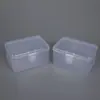 1265 caixa retangular transparente de plástico PP embalagem de produto caixa de amostra à prova de poeira joias ferragens carimbo caixa de armazenamento