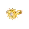 Anel Cruzado Novo em Aço Inoxidável Banhado a Ouro 18K com Zircônia Colorida para Mulheres, Versátil, Simples e Elegante, Anel Usado