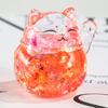 Agita las explosiones de sonido caja ciega gato de la suerte grande flash diamante acrílico aceite en la botella de arena adornos grandes regalo mayoreo