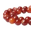 Ágata de Seda Roja Ágata Rayado Rojo Calcedonia Pulsera Collar Pulsera Pulsera Accesorios Joyería de Cuentas Hecha a Mano DIY