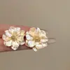 Pendientes de Borla con Hojas de Zircón y Gotas de Agua Aguja Plateada Lujo Ligero Aretes Avanzados Diseño Fresco Dulce Pendientes de Nicho