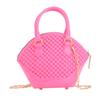 Bolsa Feminina Nova Moda Verão Transfronteiriça Ombro Portátil Corrente Transversal Bolsa de Gelatina Mini Bolsa de Concha com Pérolas